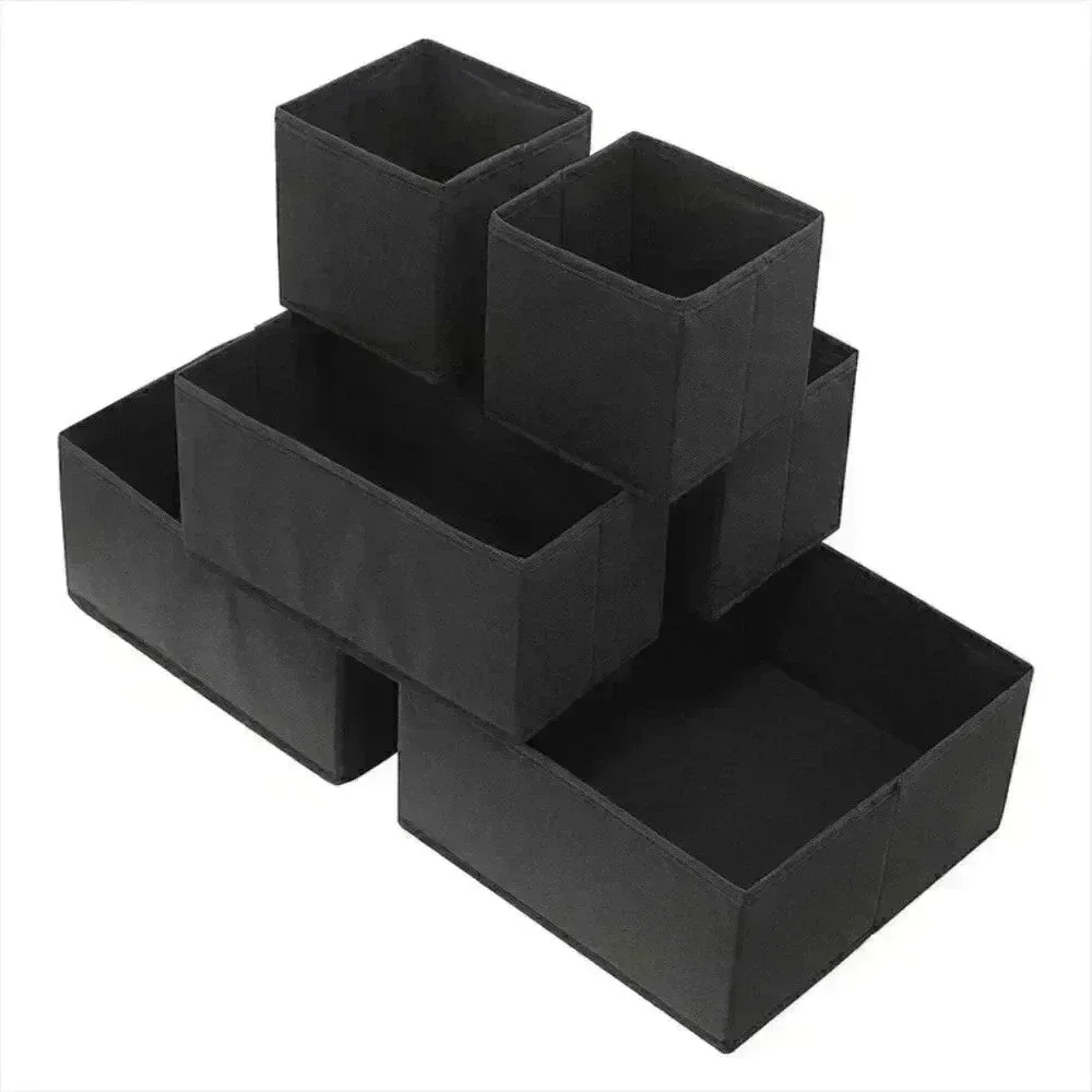 Black Canvas Square Storage Bin NEW